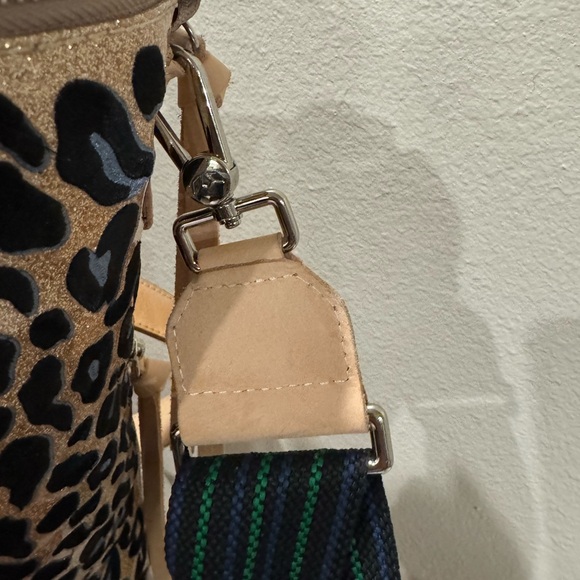 Consuela Leopard Print Tote with Tan and Green Accents - Picture 11 of 12